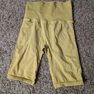 FP Movement by Free People Ribbed Light Yellow Shorts
